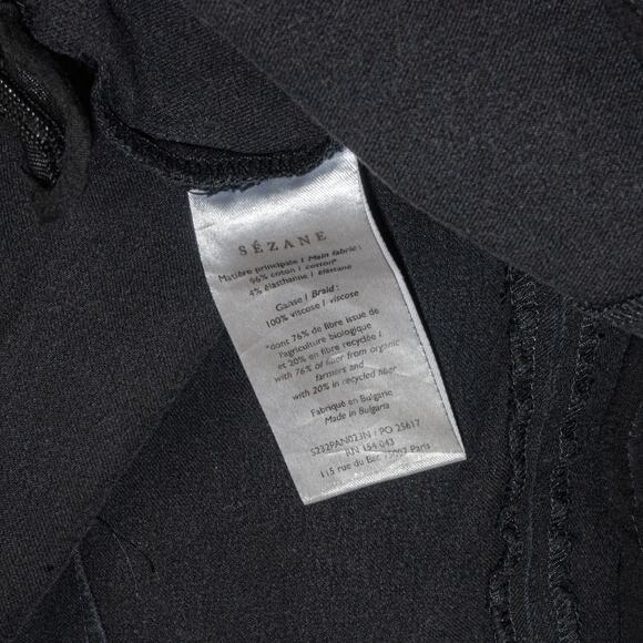 Sezane Women's Ciara Trousers High-Rise Flared Legs in Black sz 36 - Picture 10 of 13